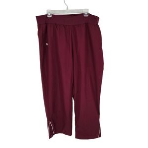 Under Armour Mens Loose Fit Allseason Track Pants Burgundy 2XLTG